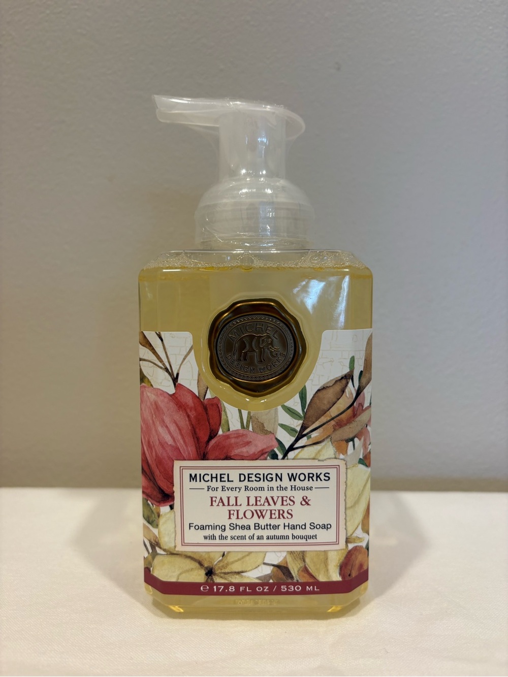 Michel Design Fall Leaves & Flowers Foaming Shea Butter Hand Soap 17.8 fl oz